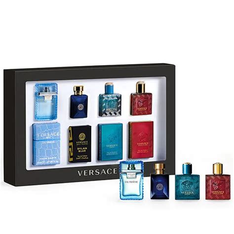 versace perfume mens gift set|versace men's cologne sampler set.